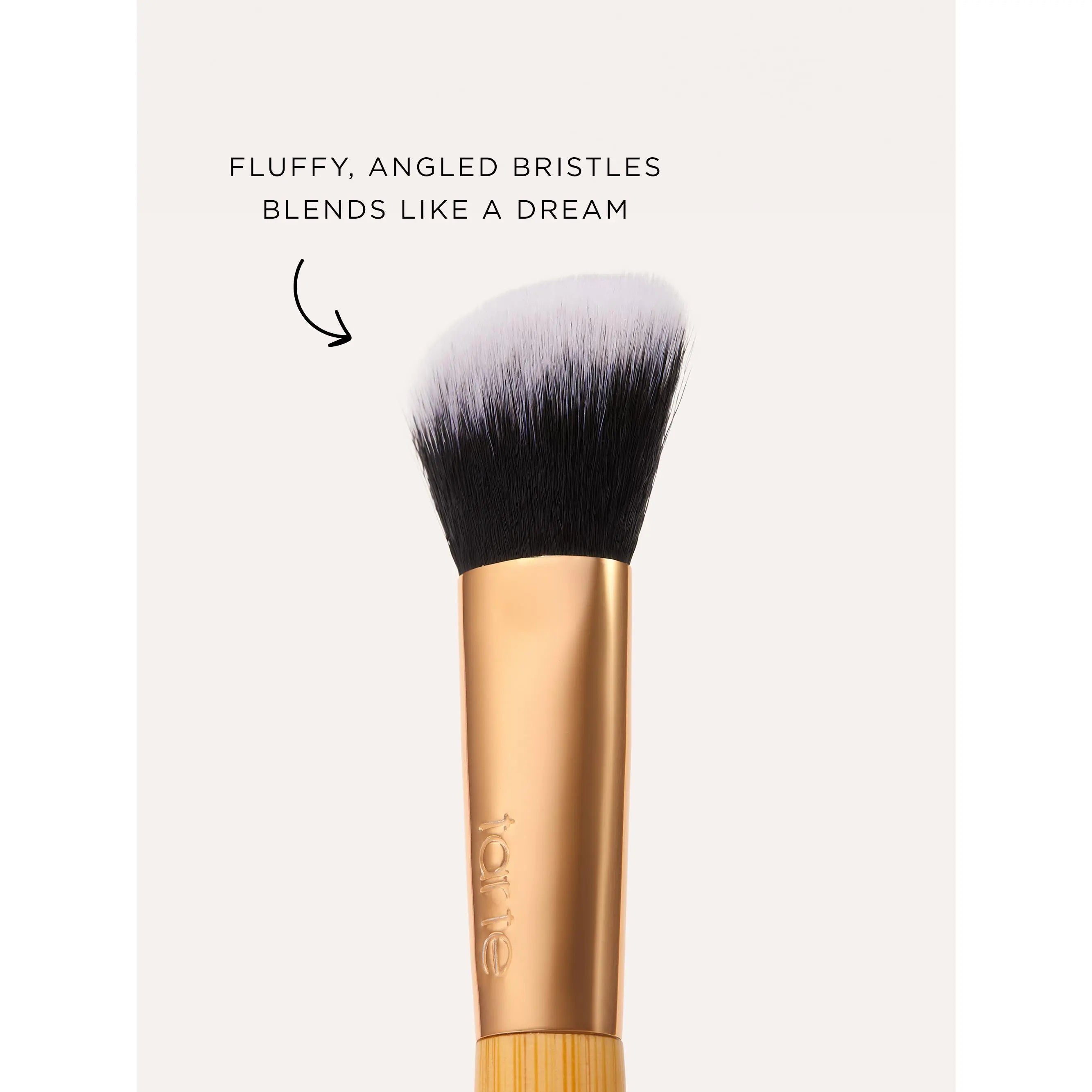 concealer paw brush - angled for seamless application